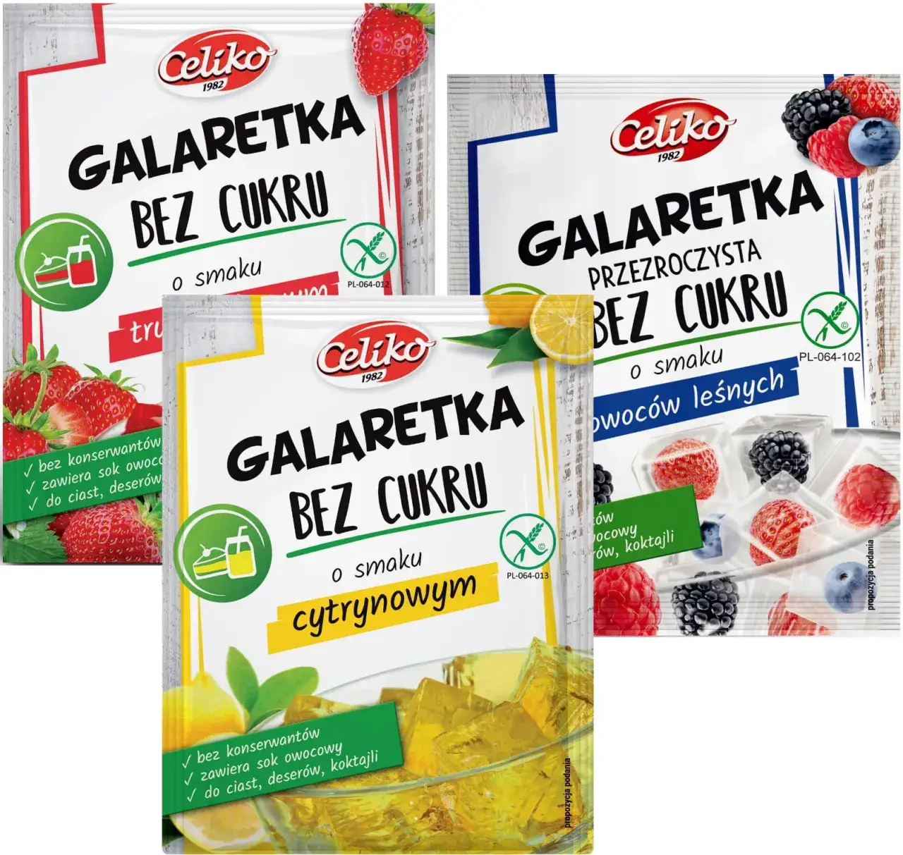 galaretka bez cukru opakowanie